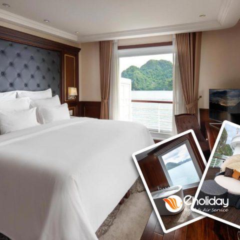 Phòng Captain's View Terrace Suite Du Thuyền Paradise Elegance Vịnh Hạ Long