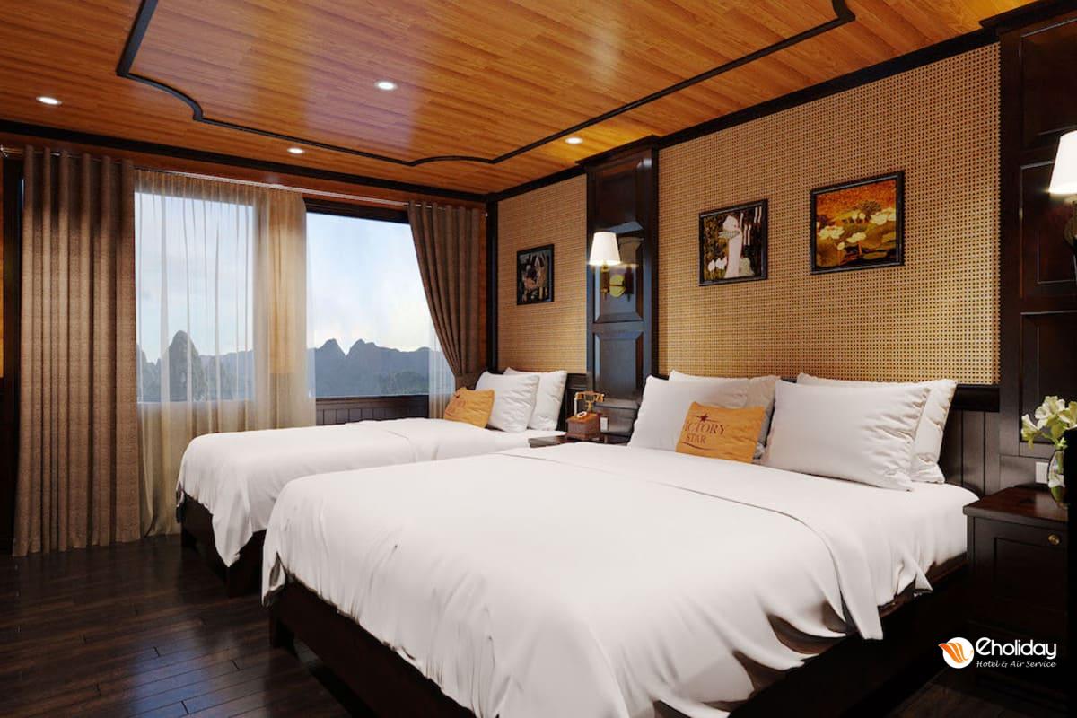 Du Thuyền Victory Star Phòng Deluxe Triple Balcony Cabins