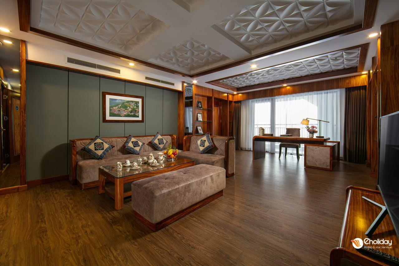 President Suite Living Room Khách Sạn Bamboo Sapa Hotel