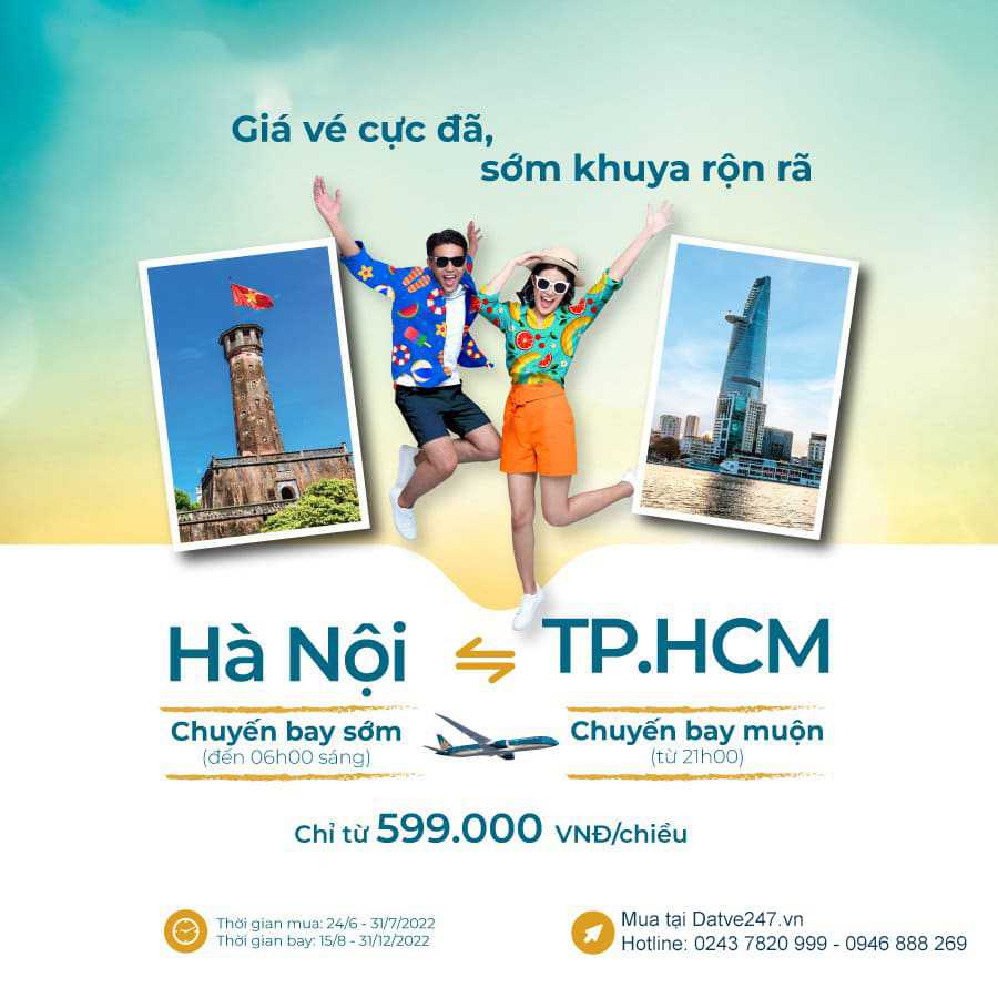 Săn Vé Vietnam Airlines Giá Rẻ Chặng Hà Nội Hồ Chí Minh Khứ Hồi