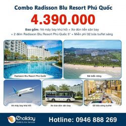 Combo Radisson Blu Resort Phú Quốc 3n2Đ Trọn Gói Vé Máy Bay