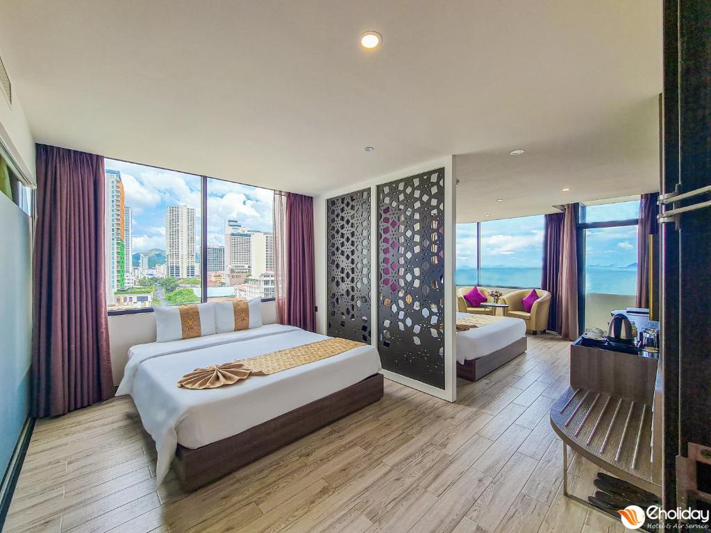 Khách Sạn V Hotel Nha Trang Phòng Family Suite Partial Sea View