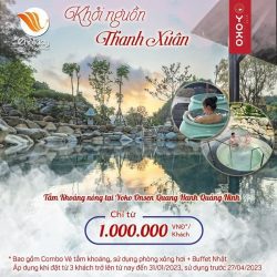 [ Ưu đãi ] Vé Combo Tắm Khoáng Nóng + Buffet Yoko Onsen Quang Hanh Quảng Ninh