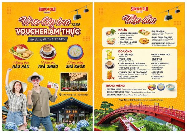 Menu F&b TẠi Khu ĐỒi MẶt TrỜi