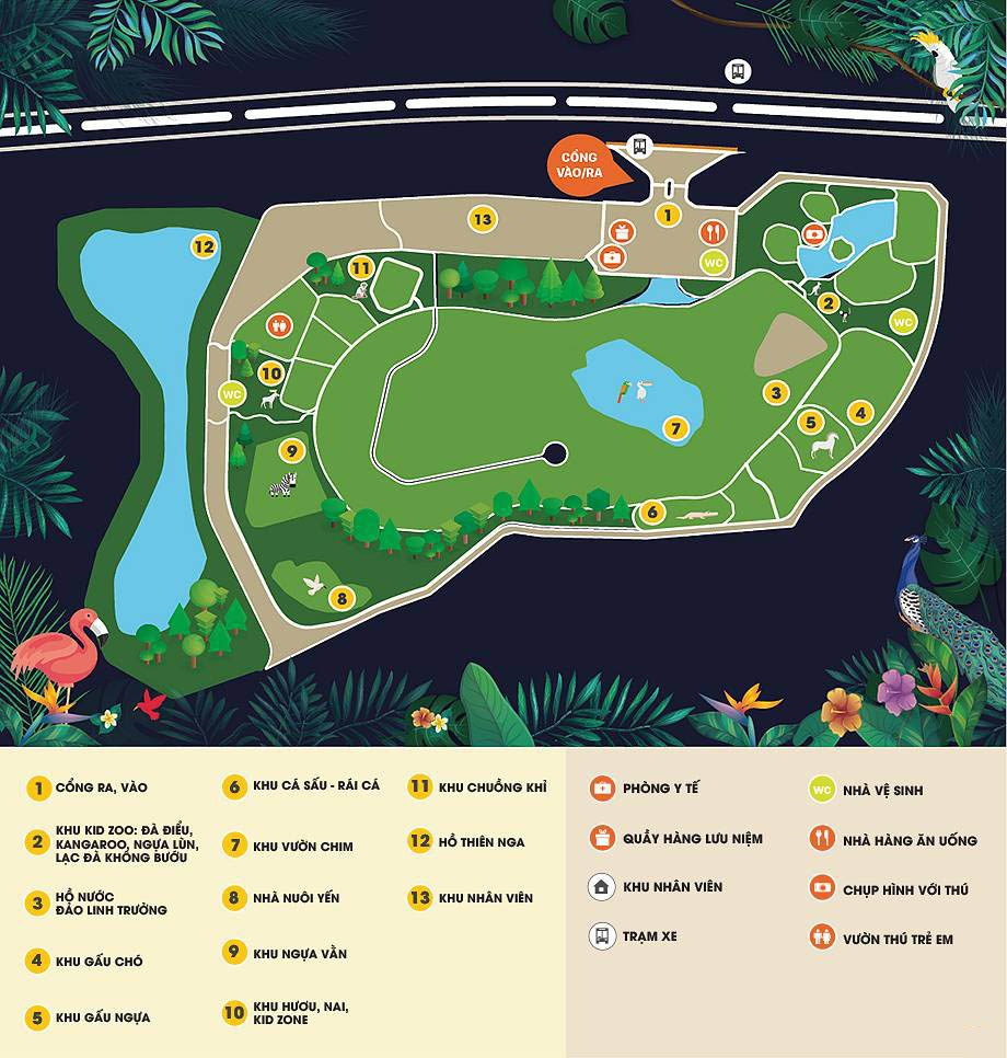 Bản đồ Flc Zoo Safari Park Quy Nhơn