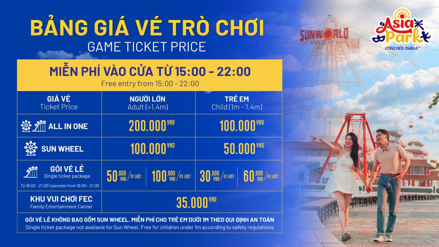 Giá Vé Công Viên Châu á Asia Park đà Nẵng
