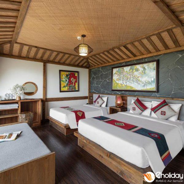 Sín Chải Ecolodge Resort Sapa Phòng Deluxe 3 Người View Thung Lũng