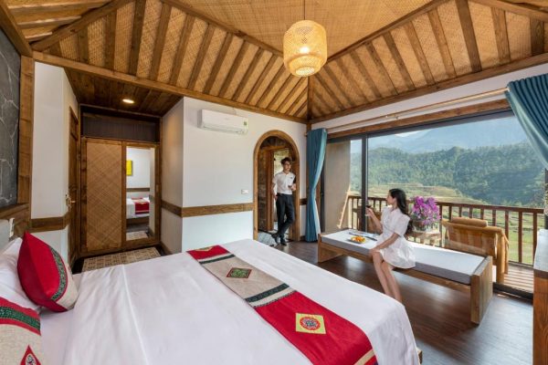 Sín Chải Ecolodge Resort Sapa Phòng Deluxe Giường đôi Check In