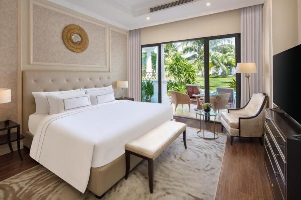 Melia Vinpearl Cam Ranh Beach Resort Villa 2 Ngủ Hướng Vườn Phòng Ngủ