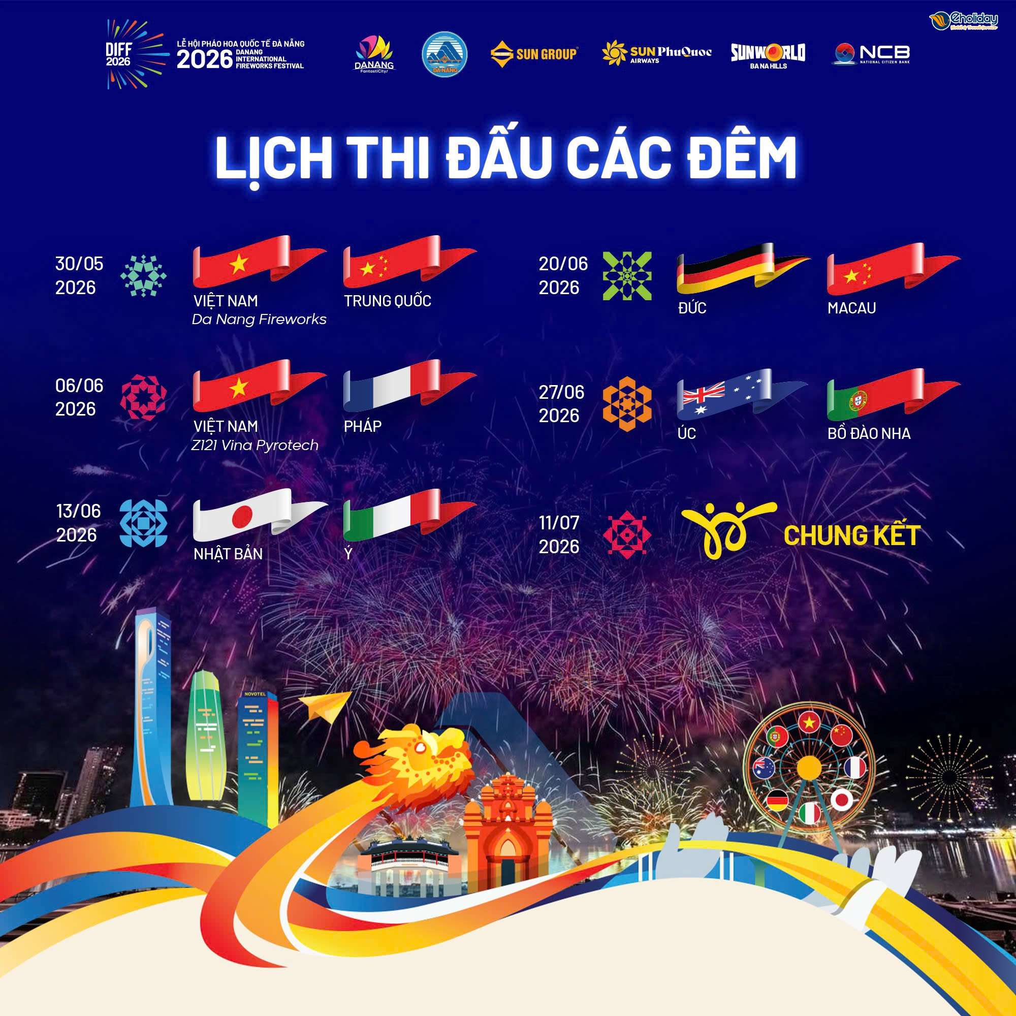 Vé Pháo hoa Quốc tế Đà Nẵng DIFF 2026