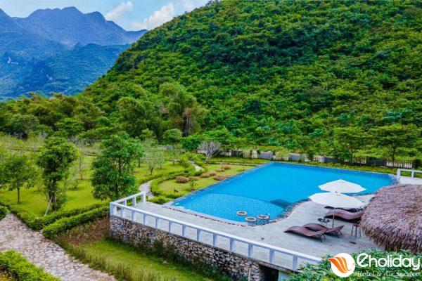 Mai Châu Mountain View Resort Hoà Bình Toàn Cảnh Bể Bơi