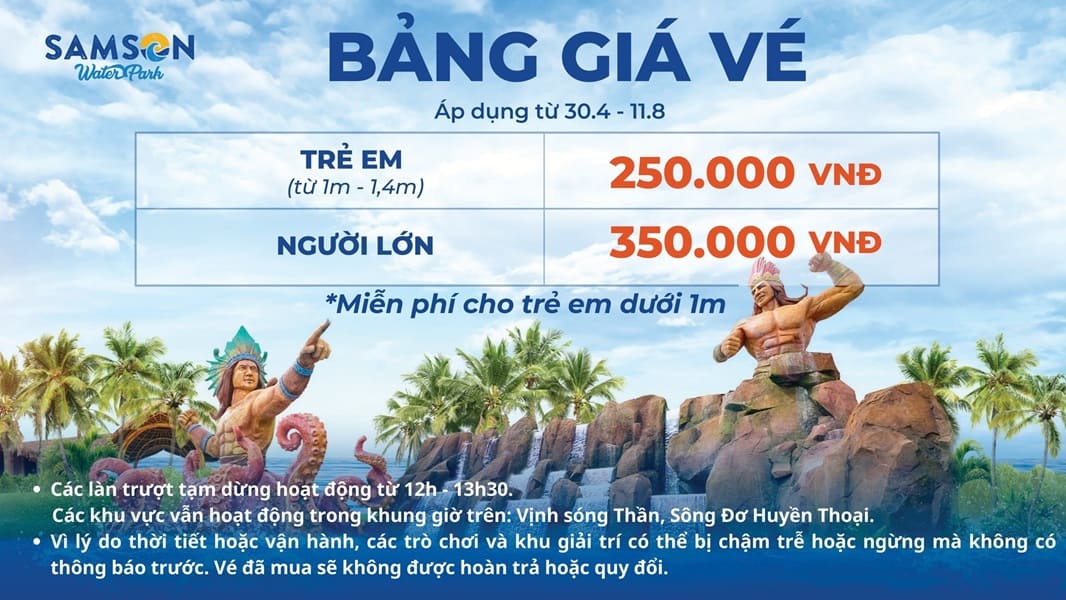 Vé Công viên nước Sun World Sầm Sơn Thanh Hoá