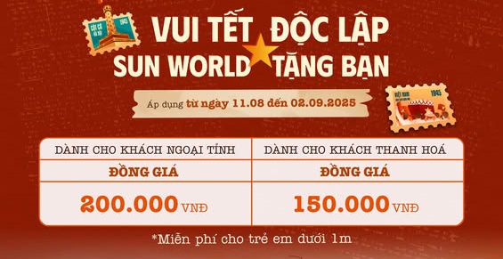 Vé Công viên nước Sun World Sầm Sơn, Thanh Hoá