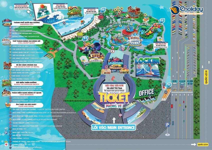 Vé Khu Du Lịch Sơn Tiên Đồng Nai Sơ đồ