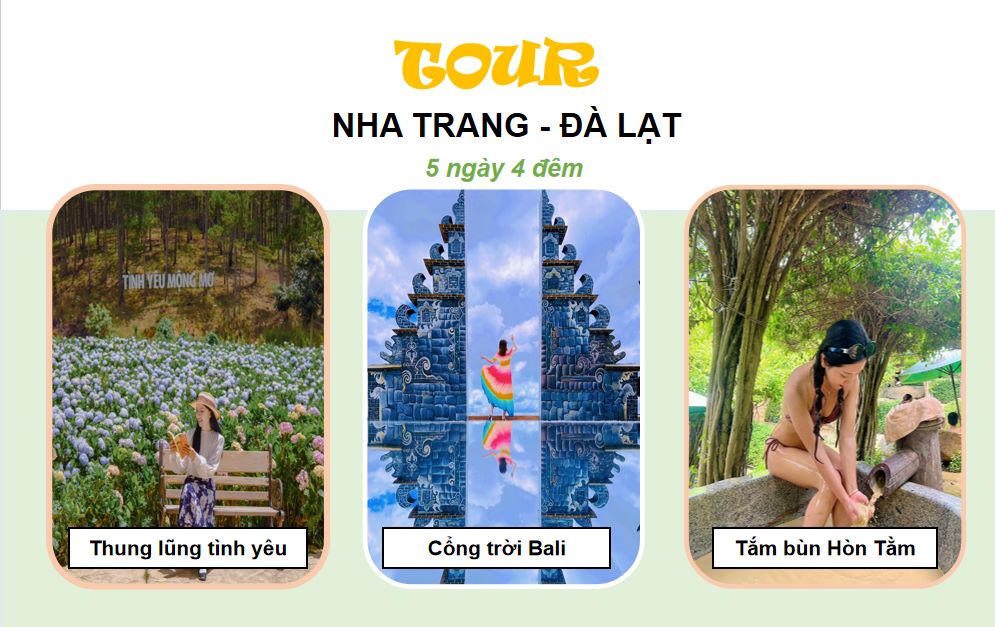 Tour Nha Trang – Đà Lạt 5 ngày 4 đêm