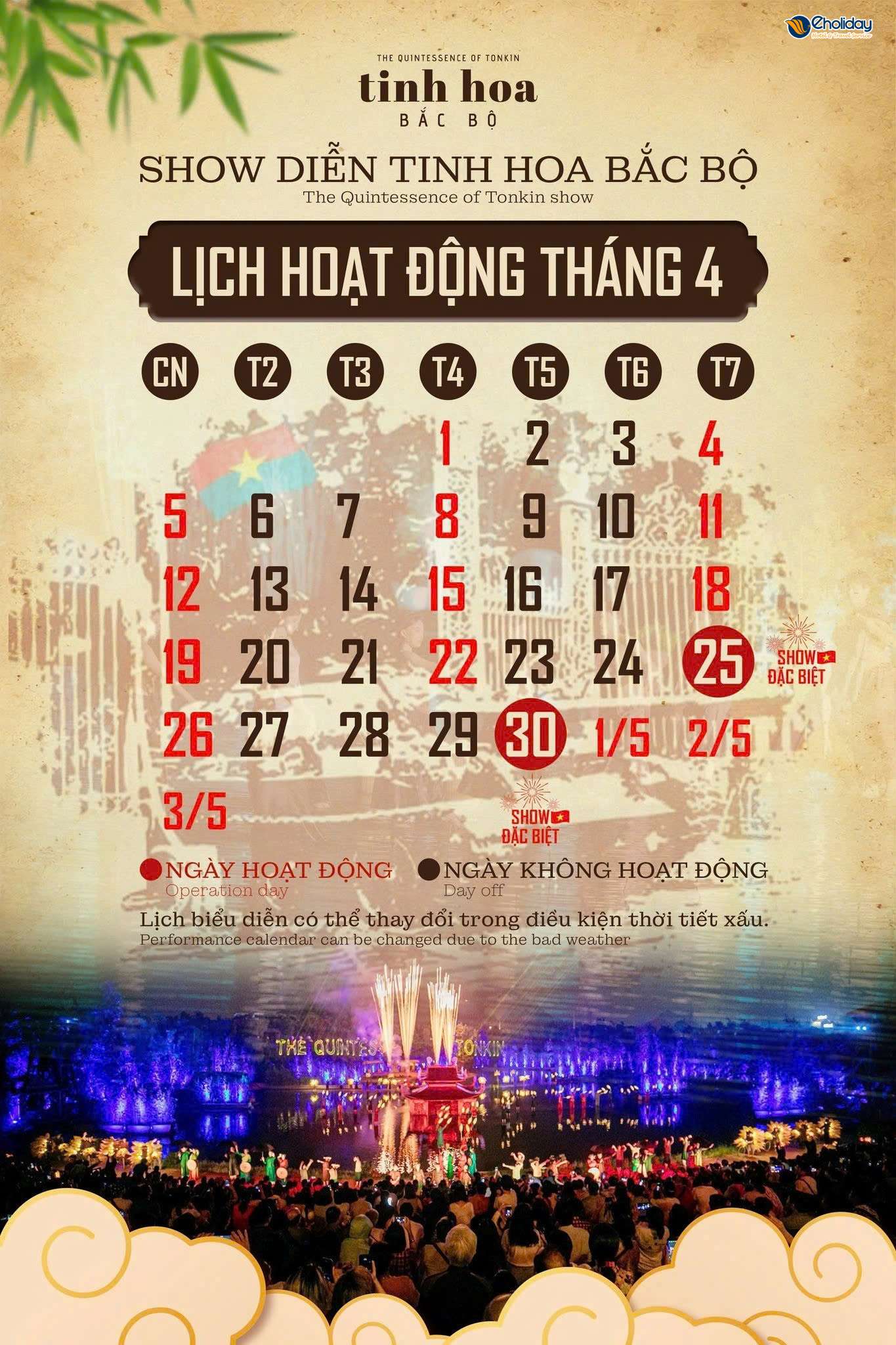 Lịch Biểu Diễn Tinh Hoa Bắc Bộ