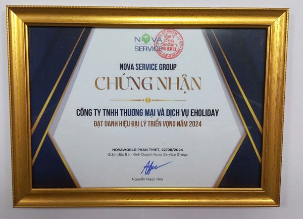 Chứng Nhận Novaworld 2024