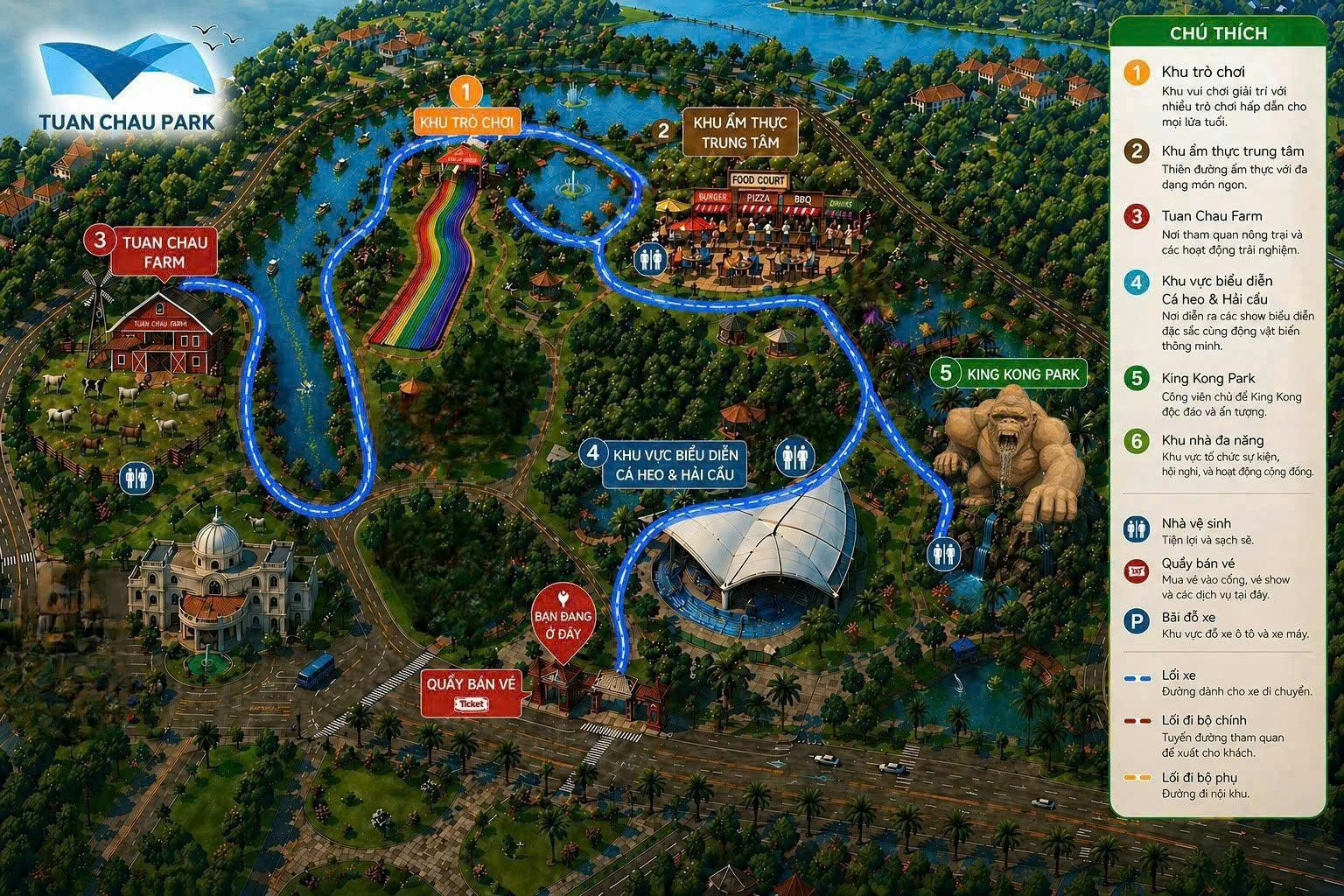 Sơ đồ Khu Du Lịch Tuần Châu Park Hạ Long