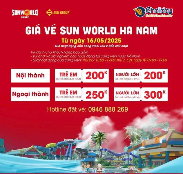 Vé Sun World Hà Nam