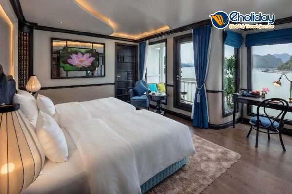 Du Thuyền Verdure Lotus Luxury Lan Hạ Phòng Deluxe Balcony 2