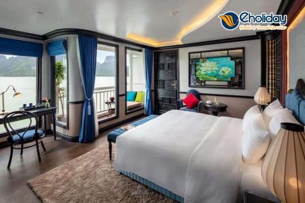 Du Thuyền Verdure Lotus Luxury Lan Hạ Phòng Deluxe Balcony