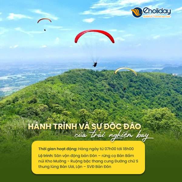 Vé Trải Nghiệm Dù Bay Có động Cơ Tại Pù Luông Thanh Hóa