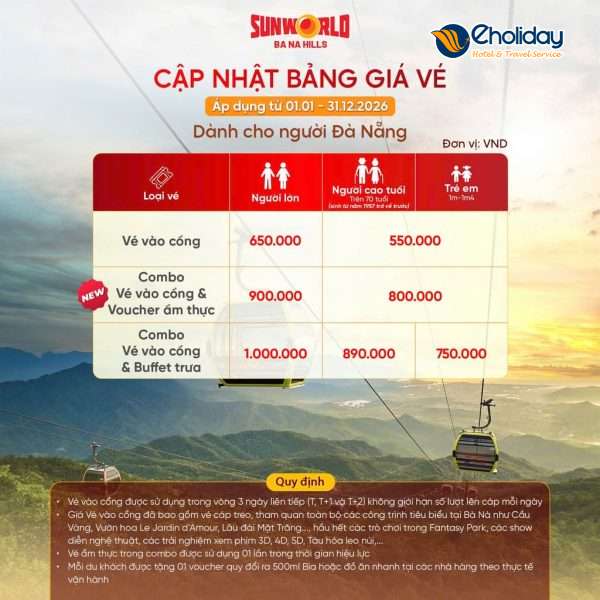 Vé Cáp Treo Bà Nà Hills 2026