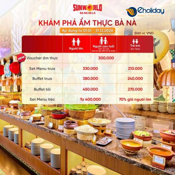 Voucher ẩm Thực Bà Nà Hills 2026