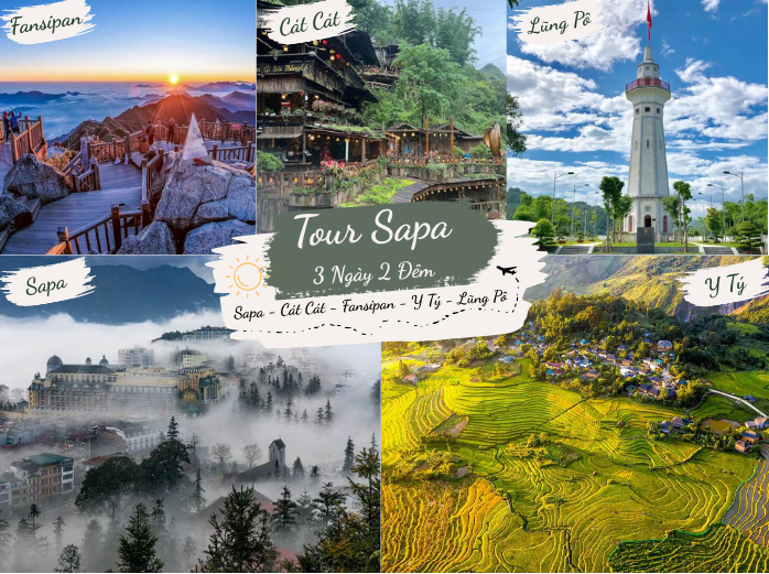 Tour 3 Ngày 2 Đêm: Sapa – Cát Cát – Fansipan – Y Tý – Lũng Pô